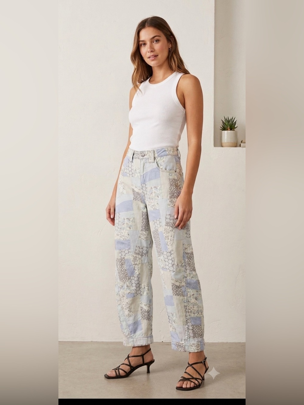 BDG Patchwork Barrel Leg